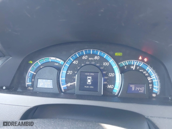 2014 Toyota Camry Hybrid LE with VIN 4T1BD1FK0EU112479, listed as a IAAI auction lot 41901348 with 91,440 mi miles. Bid and sale history available at carsss.com. Image 7.