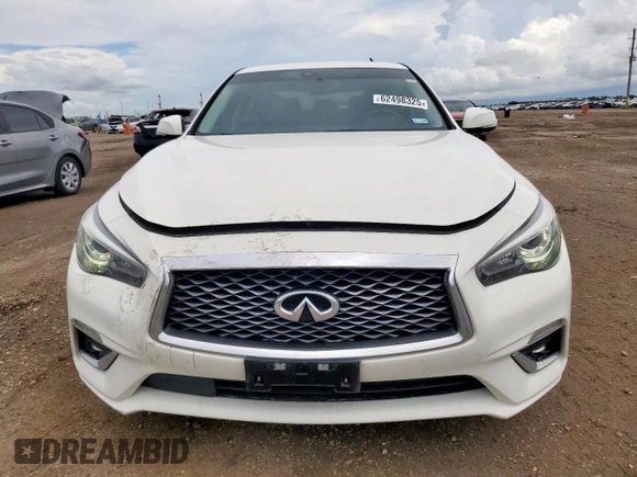 2020 Infiniti Q50 Luxe with VIN JN1EV7AP4LM206174, listed as a Copart auction lot 62498325 with 58,993 mi miles and Salvage title. Bid and sale history available at DreamBid. Image 5.