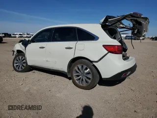 2016 Acura MDX w/Tech with VIN 5FRYD4H44GB038024, listed as a Copart auction lot 49972695 with 0 mi miles and Salvage Title. Bid and sale history available at carsss.com. Image 2.
