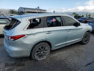 2013 Infiniti JX35 with VIN 5N1AL0MM8DC339713, listed as a Copart auction lot 50605525 with 106,036 mi miles and Salvage Title. Bid and sale history available at carsss.com. Image 3.