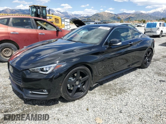 2018 Infiniti Q60 Luxe with VIN JN1EV7EK5JM341353, listed as a Copart auction lot 52008465 with 116,838 mi miles and Salvage Title. Bid and sale history available at carsss.com. Image 1.