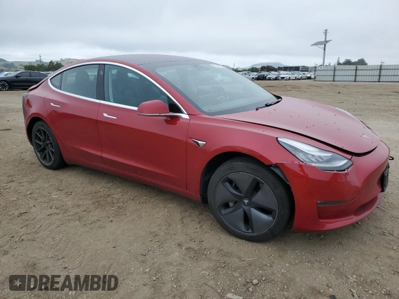 2018 Tesla Model 3 Long Range Battery with VIN 5YJ3E1EA5JF153966, listed as a Copart auction lot 55348735 with 38,755 mi miles and Salvage Title. Bid and sale history available at DreamBid. Image 4.