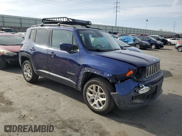 2017 Jeep Renegade Altitude with VIN ZACCJBBB9HPE52085, listed as a Copart auction lot 58781195 with 139,524 mi miles and Salvage title. Bid and sale history available at DreamBid. Image 4.