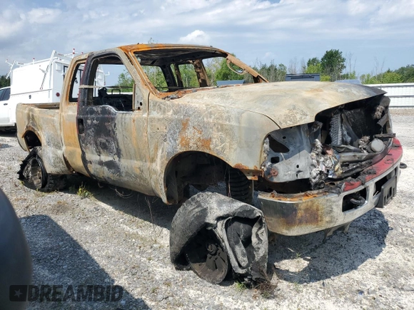 2005 Ford F-250 XL with VIN 1FTSX21Y75ED04554, listed as a Copart auction lot 65229895 with Not provided miles and Salvage title. Bid and sale history available at DreamBid. Image 4.