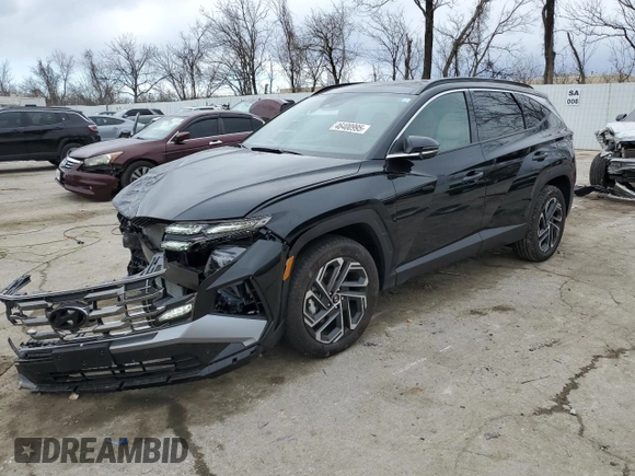 2025 Hyundai Tucson Limited with VIN 5NMJECDE7SH481154, listed as a Copart auction lot 46400995 with 1,270 mi miles and Salvage Title. Bid and sale history available at carsss.com. Image 1.