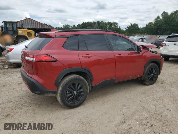 2023 Toyota Corolla Cross LE with VIN 7MUBAAAG3PV045244, listed as a Copart auction lot 56403745 with 66,541 mi miles and Salvage title. Bid and sale history available at DreamBid. Image 3.