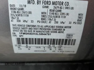 2020 Ford Explorer XLT with VIN 1FMSK8DH3LGB44781, listed as a Copart auction lot 52639065 with 44,670 mi miles and Salvage Title. Bid and sale history available at DreamBid. Image 15.