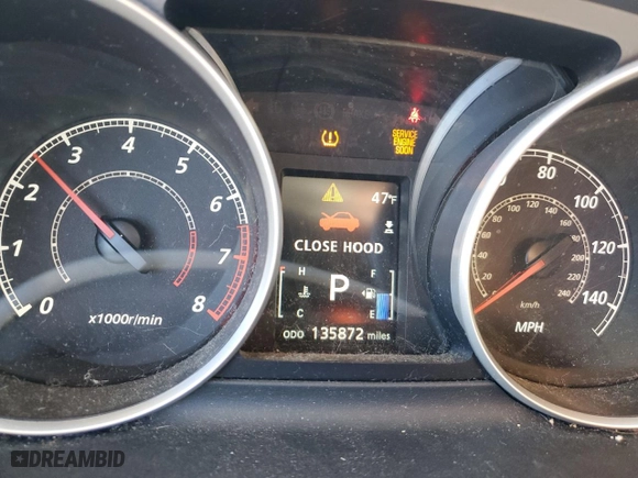 2010 Mitsubishi Outlander XLS with VIN JA4JT4AX2AZ003648, listed as a Copart auction lot 80018994 with 135,872 mi miles and Salvage Title. Bid and sale history available at carsss.com. Image 9.