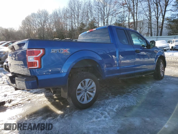 2018 Ford F-150 XL with VIN 1FTEX1EP1JFA25629, listed as a Copart auction lot 45557075 with 41,077 mi miles and Salvage Title. Bid and sale history available at carsss.com. Image 3.