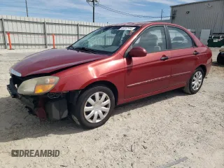 2009 Kia Spectra EX with VIN KNAFE221195634069, listed as a Copart auction lot 46187164 with 180,655 mi miles and Salvage Title. Bid and sale history available at carsss.com. Image 1.