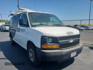 2013 Chevrolet Express Cargo with VIN 1GCWGFCA3D1140802, listed as a IAAI auction lot 42832688 with 177,798 mi miles and . Bid and sale history available at DreamBid. Image 1.