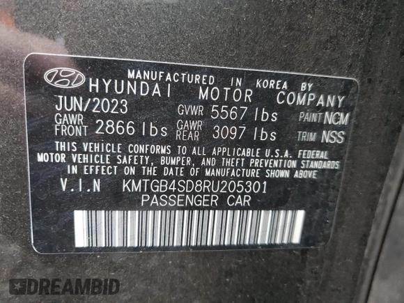 2024 Genesis G80 Sport with VIN KMTGB4SD8RU205301, listed as a Copart auction lot 77671514 with 11,994 mi miles and Salvage Title. Bid and sale history available at DreamBid. Image 12.