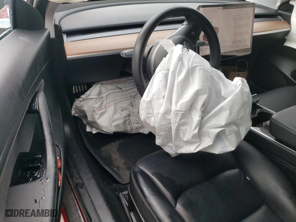 2020 Tesla Model 3 Standard Range Plus with VIN 5YJ3E1EAXLF718733, listed as a Copart auction lot 44908215 with 50,645 mi miles and Salvage Title. Bid and sale history available at carsss.com. Image 8.