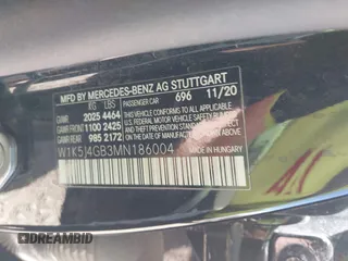 2021 Mercedes-Benz CLA 250 with VIN W1K5J4GB3MN186004, listed as a IAAI auction lot 41826230 with 76,741 mi miles and . Bid and sale history available at DreamBid. Image 9.