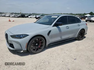 2024 BMW M3 Competition with VIN WBS33AY04RFT55173, listed as a Copart auction lot 56752765 with 10,757 mi miles and Salvage title. Bid and sale history available at DreamBid. Image 1.