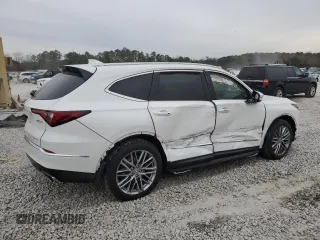 2023 Acura MDX w/Advance Package with VIN 5J8YE1H87PL022852, listed as a Copart auction lot 88914165 with 24,683 mi miles and Salvage Title. Bid and sale history available at carsss.com. Image 3.