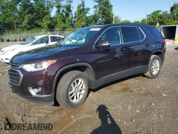 2020 Chevrolet Traverse LT with VIN 1GNERHKW7LJ215828, listed as a Copart auction lot 61087665 with 49,557 mi miles and Salvage title. Bid and sale history available at DreamBid. Image 1.