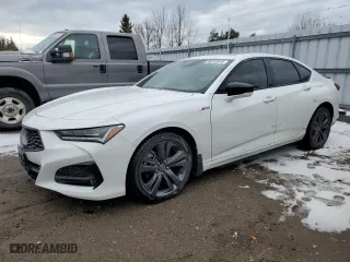 2023 Acura TLX w/A-Spec Package with VIN 19UUB6F54PA800503, listed as a Copart auction lot 50243915 with 0 mi miles and Clean Title. Bid and sale history available at carsss.com. Image 1.