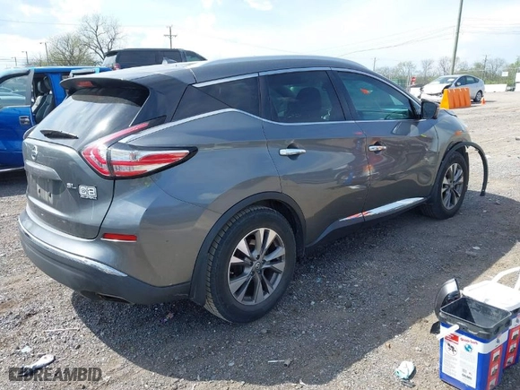 2016 Nissan Murano Platinum with VIN 5N1AZ2MG9GN118893, listed as a IAAI auction lot 41995951 with 163,885 mi miles. Bid and sale history available at carsss.com. Image 4.