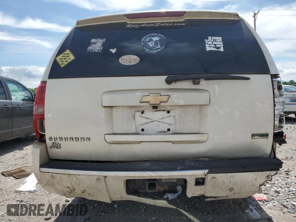 2010 Chevrolet Suburban LTZ with VIN 1GNUKKE33AR172523, listed as a Copart auction lot 54595654 with 228,705 mi miles and Salvage Title. Bid and sale history available at carsss.com. Image 6.