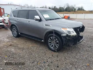 2019 Nissan Armada SL z VIN JN8AY2NDXK9094296, wystawiony jako IAAI lot #41274889 z przebiegiem 74 300 mil mil oraz . Historia ofert i sprzedaży dostępna na DreamBid. Obrazek 1.