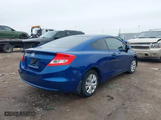 2012 Honda Civic Cpe LX with VIN 2HGFG3A52CH507436, listed as a IAAI auction lot 41452627 with 1 mi miles. Bid and sale history available at carsss.com. Image 4.