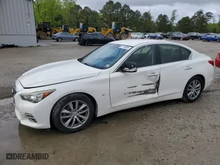 2015 Infiniti Q50 Premium with VIN JN1BV7AP0FM330725, listed as a Copart auction lot 51735085 with 189,480 mi miles and Clean Title. Bid and sale history available at carsss.com. Image 1.