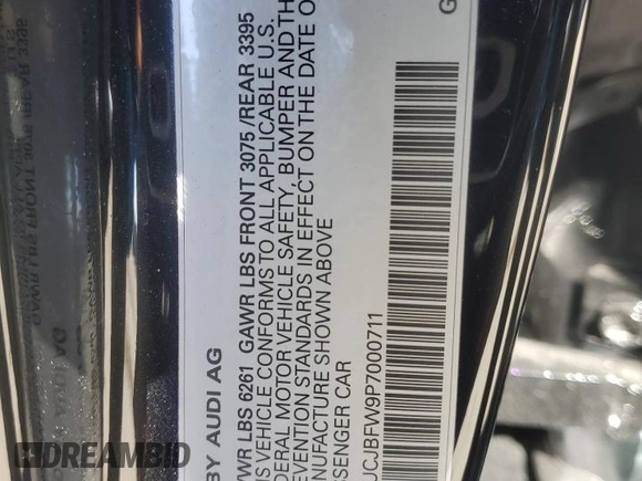 2023 Audi e-tron GT Premium Plus z VIN WAUCJBFW9P7000711, wystawiony jako Copart lot #47349234 z przebiegiem 4714 mil mil oraz . Historia ofert i sprzedaży dostępna na DreamBid. Obrazek 12.