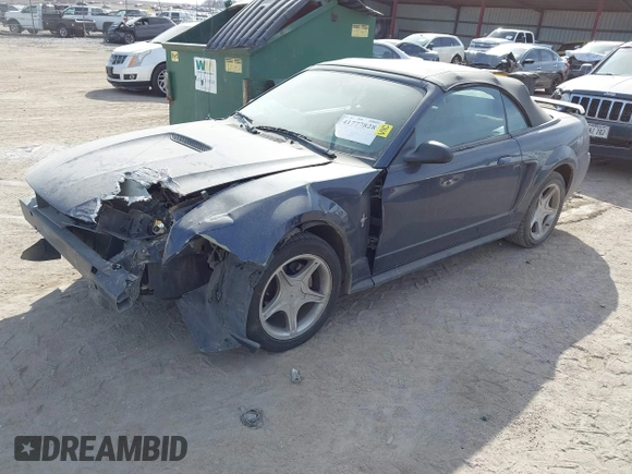 2001 Ford Mustang Deluxe with VIN 1FAFP44451F130290, listed as a IAAI auction lot 41777828 with 1 mi miles. Bid and sale history available at carsss.com. Image 2.
