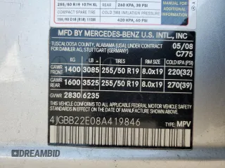 2008 Mercedes-Benz M 320 CDI с VIN 4JGBB22E08A419846, выставлен на аукционе Copart как лот 62056845 с пробегом 182 929 миль миль и Чистый • Clean title. История ставок и продаж доступна на DreamBid. Изображение 13.