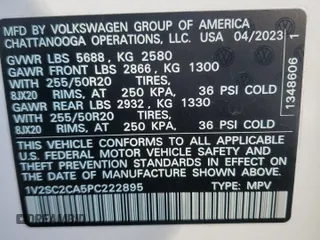 2023 Volkswagen Atlas 2.0T SEL R-Line Black z VIN 1V2SC2CA5PC222895, wystawiony jako Copart lot #87421254 z przebiegiem 17 785 mil mil oraz Szkoda całkowita • Salvage title. Historia ofert i sprzedaży dostępna na DreamBid. Obrazek 13.