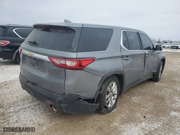 2018 Chevrolet Traverse LS with VIN 1GNERFKW5JJ257433, listed as a Copart auction lot 88950795 with 0 mi miles and Salvage Title. Bid and sale history available at carsss.com. Image 3.