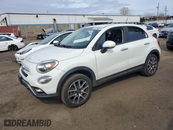 2016 FIAT 500X Trekking Plus with VIN ZFBCFYET1GP385733, listed as a Copart auction lot 53790925 with 100,807 mi miles and Salvage title. Bid and sale history available at DreamBid. Image 1.