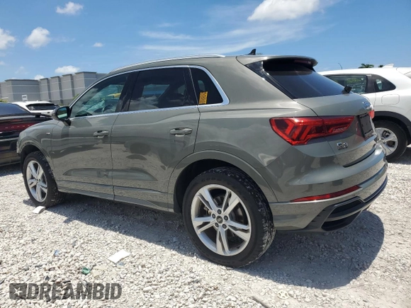 2022 Audi Q3 S line Premium with VIN WA1DECF36N1128695, listed as a Copart auction lot 61494915 with 26,725 mi miles and Salvage title. Bid and sale history available at DreamBid. Image 2.