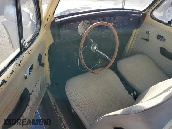 1969 Volkswagen Beetle with VIN 1190494912, listed as a Copart auction lot 75495264 with 67,827 mi miles and Salvage Title. Bid and sale history available at DreamBid. Image 8.