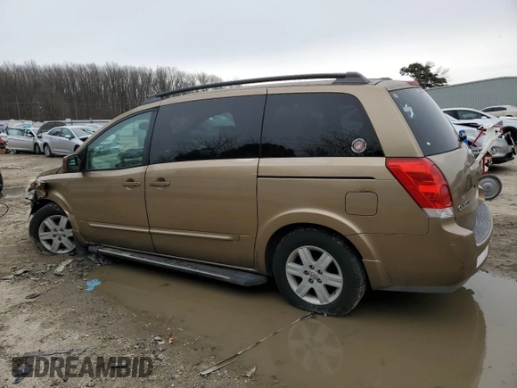 2004 Nissan Quest S with VIN 5N1BV28UX4N334537, listed as a Copart auction lot 48255935 with 95,403 mi miles and Clean Title. Bid and sale history available at carsss.com. Image 2.