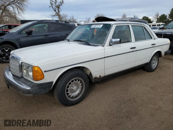 1980 Mercedes-Benz 300 with VIN 12313012165283, listed as a Copart auction lot 81507514 with 121,465 mi miles and Clean Title. Bid and sale history available at DreamBid. Image 1.