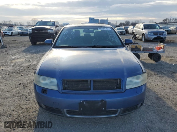 2003 Audi A4 1.8T with VIN WAULC68E13A156261, listed as a Copart auction lot 74357434 with 135,386 mi miles and Non Repairable. Bid and sale history available at carsss.com. Image 5.