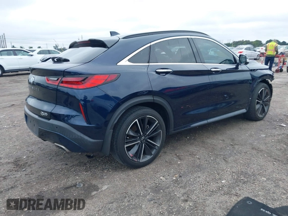 2022 Infiniti QX55 Essential with VIN 3PCAJ5K36NF103132, listed as a IAAI auction lot 41412764 with 32,100 mi miles and . Bid and sale history available at DreamBid. Image 4.