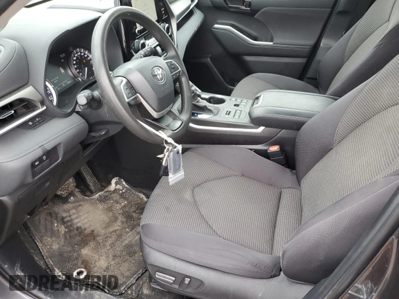 2024 Toyota Highlander LE with VIN 5TDKDRBHXRS549445, listed as a Copart auction lot 49870705 with 76,866 mi miles and Salvage title. Bid and sale history available at DreamBid. Image 7.