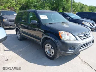 2006 Honda CR-V LX with VIN JHLRD68516C023523, listed as a IAAI auction lot 42053159 with 154,344 mi miles. Bid and sale history available at carsss.com. Image 1.