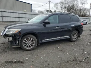 2015 Nissan Pathfinder S with VIN 5N1AR2MN4FC691578, listed as a Copart auction lot 44430495 with 116,676 mi miles and Salvage Title. Bid and sale history available at carsss.com. Image 1.