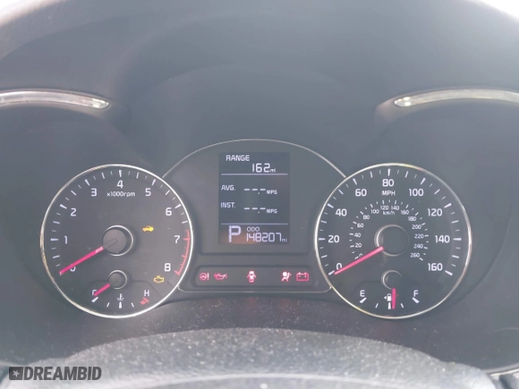 2016 Kia Forte LX with VIN KNAFK4A67G5555214, listed as a IAAI auction lot 41716203 with 148,207 mi miles. Bid and sale history available at carsss.com. Image 7.
