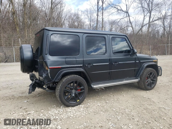 2024 Mercedes-Benz G 63 AMG with VIN W1NYC7HJ0RX504884, listed as a Copart auction lot 50609385 with 3,591 mi miles and Salvage Title. Bid and sale history available at DreamBid. Image 3.