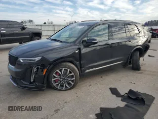 2023 Cadillac XT6 AWD Sport with VIN 1GYKPHRS3PZ150630, listed as a Copart auction lot 43557595 with 54,299 mi miles and Salvage Title. Bid and sale history available at carsss.com. Image 1.