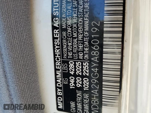 2000 Mercedes-Benz C 230/260/280/320 z VIN WDBHA29G4YA860192, wystawiony jako Copart lot #55161175 z przebiegiem 196 961 mil mil oraz Szkoda całkowita • Salvage title. Historia ofert i sprzedaży dostępna na DreamBid. Obrazek 12.
