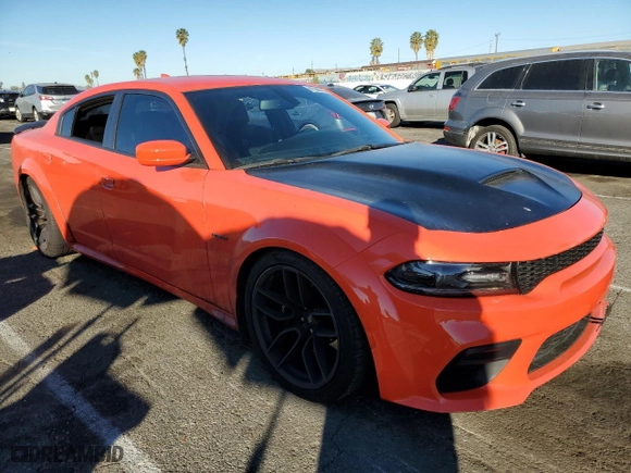 2021 Dodge Charger Scat Pack Widebody with VIN 2C3CDXGJ6MH500873, listed as a Copart auction lot 41539735 with 28,610 mi miles and Salvage Title. Bid and sale history available at carsss.com. Image 4.