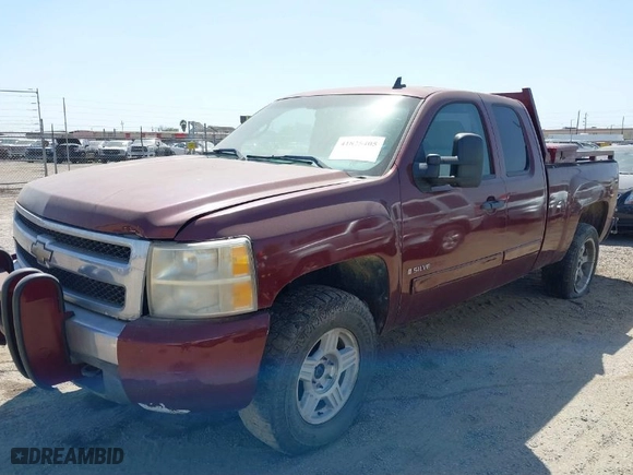 2008 Chevrolet Silverado 1500 LT w/1LT with VIN 2GCEK19J581251615, listed as a IAAI auction lot 41825405 with 1 mi miles. Bid and sale history available at carsss.com. Image 2.