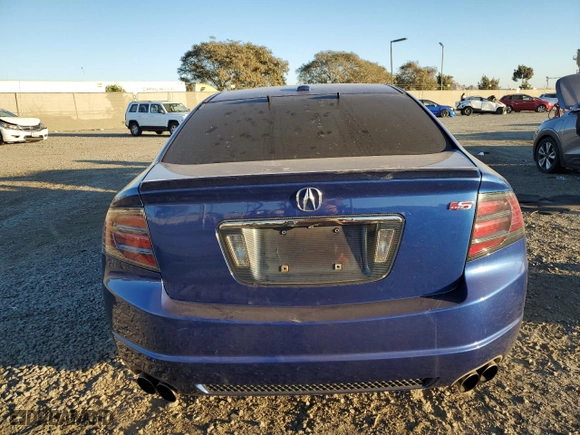 2008 Acura TL Type-S with VIN 19UUA765X8A002128, listed as a Copart auction lot 88341535 with 166,008 mi miles and Salvage Title. Bid and sale history available at carsss.com. Image 6.