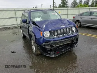 2017 Jeep Renegade Latitude with VIN ZACCJBBB5HPF79240, listed as a Copart auction lot 60399975 with 65,242 mi miles and Salvage title. Bid and sale history available at DreamBid. Image 13.